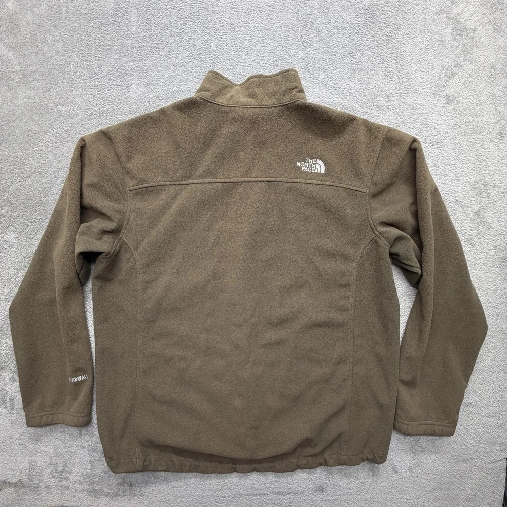 The‎ North Face Jacket Mens XL Brown Windwall Full Zip Lined Pockets Outdoor